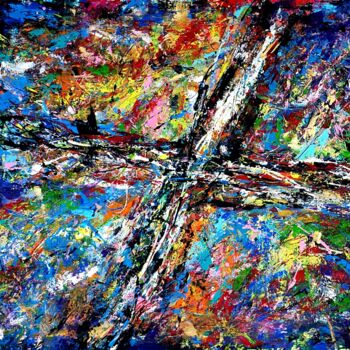Painting titled "Crossroads" by Jovanart, Original Artwork, Acrylic