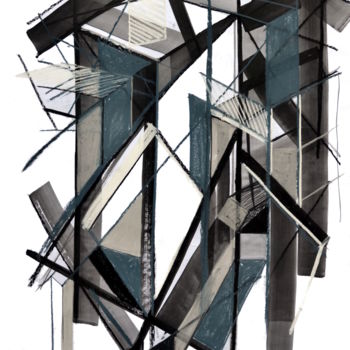 Dessin intitulée "Dimensions" par Jovana Pestoric, Œuvre d'art originale, Encre