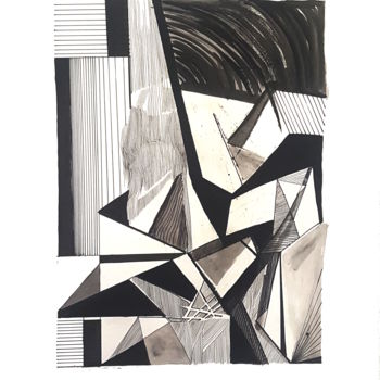 Dessin intitulée "Dispersion" par Jovana Pestoric, Œuvre d'art originale, Encre