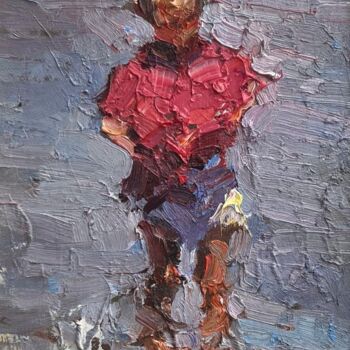 Картина под названием "Romantic Red" - Jove Wang, Подлинное произведение искусства, Масло