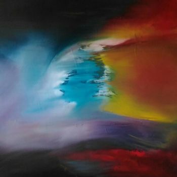 Painting titled "abstrait 2017 8" by Viviane Joanchicoy Jovi, Original Artwork, Oil