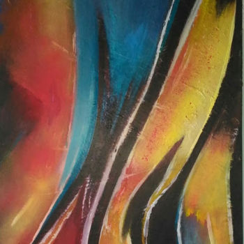 Painting titled "abstrait 2017 15" by Viviane Joanchicoy Jovi, Original Artwork, Acrylic