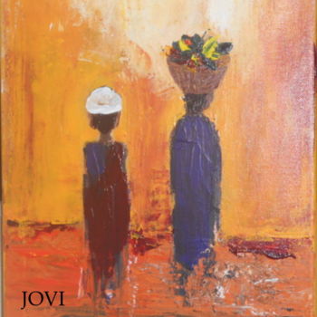 Картина под названием "en-route-pour-le-ma…" - Viviane Joanchicoy Jovi, Подлинное произведение искусства, Акрил