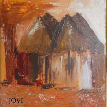 Peinture intitulée "village" par Viviane Joanchicoy Jovi, Œuvre d'art originale, Acrylique