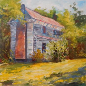 Painting titled "This Old House" by Joy Parks Coats, Original Artwork, Acrylic Mounted on Wood Stretcher frame