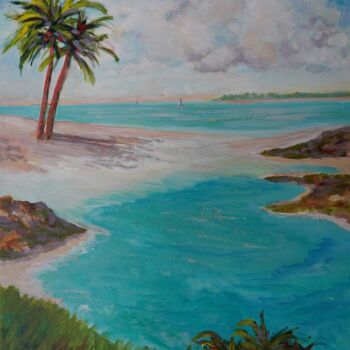 Peinture intitulée "Bahama Blues" par Joy Parks Coats, Œuvre d'art originale, Acrylique Monté sur Châssis en bois