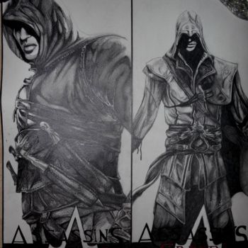 Disegno intitolato "assasin-s-creed-by-…" da Joy Prillard, Opera d'arte originale