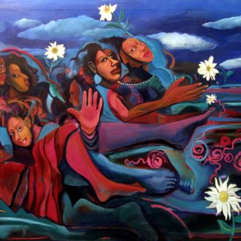 Картина под названием "Dream Big" - Joyce Owens, Подлинное произведение искусства, Акрил Установлен на Деревянная рама для н…