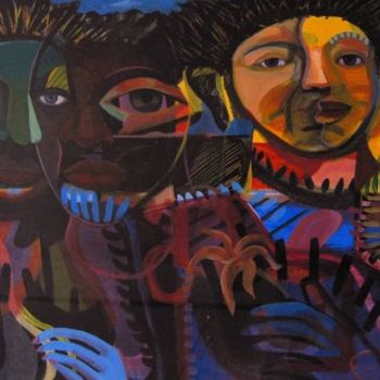 Peinture intitulée "Sankofa Life" par Joyce Owens, Œuvre d'art originale, Acrylique