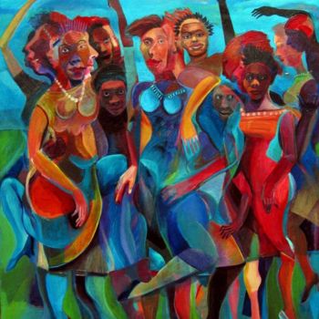 Pittura intitolato "Old Rhythms New Bea…" da Joyce Owens, Opera d'arte originale