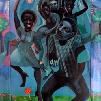 Pittura intitolato "The Birth of Jazz" da Joyce Owens, Opera d'arte originale