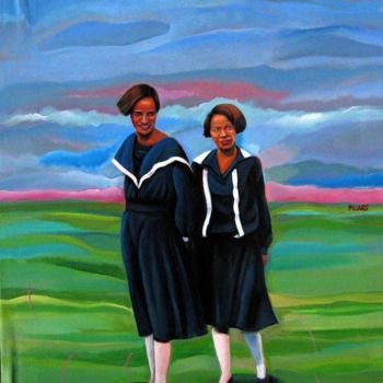 Malerei mit dem Titel "Pillars series: Blo…" von Joyce Owens, Original-Kunstwerk
