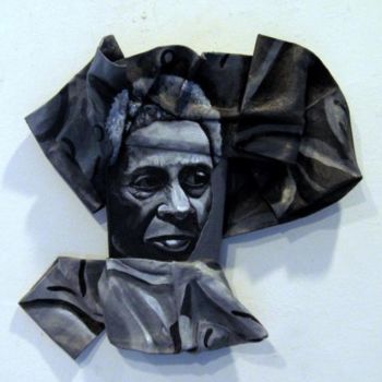 Sculpture intitulée "Margaret Burroughs:…" par Joyce Owens, Œuvre d'art originale, Techniques mixtes