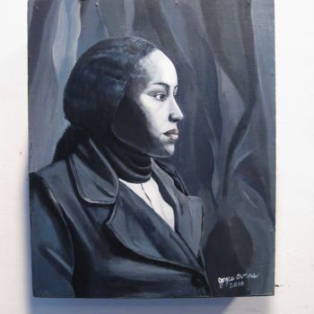 Malerei mit dem Titel "Woman with Wavy Hair" von Joyce Owens, Original-Kunstwerk, Öl