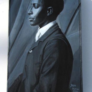 Ζωγραφική με τίτλο "Out of the Box Man…" από Joyce Owens, Αυθεντικά έργα τέχνης, Λάδι