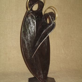 Sculpture intitulée "Sainte-Maternite" par Cassara, Œuvre d'art originale, Métaux