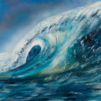 Painting titled "vague" by Colay Jean, Original Artwork, Oil