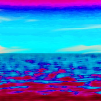 Digitale Kunst mit dem Titel "Blody Water" von Jp Eugster, Original-Kunstwerk, Digitale Malerei