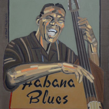 Malerei mit dem Titel "HABANA BLUES" von Jean-Paul Pagnon, Original-Kunstwerk, Öl