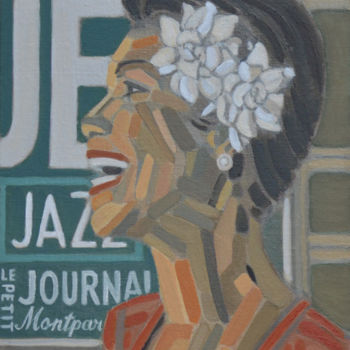 「JAZZ AU PETIT JOURN…」というタイトルの絵画 Jean-Paul Pagnonによって, オリジナルのアートワーク, オイル