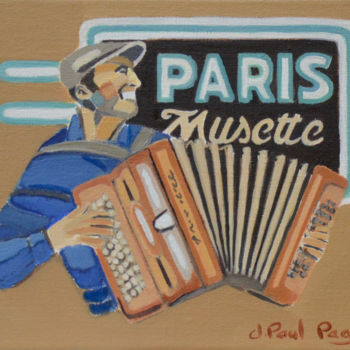 Schilderij getiteld "PARIS JE T'AIME" door Jean-Paul Pagnon, Origineel Kunstwerk, Olie