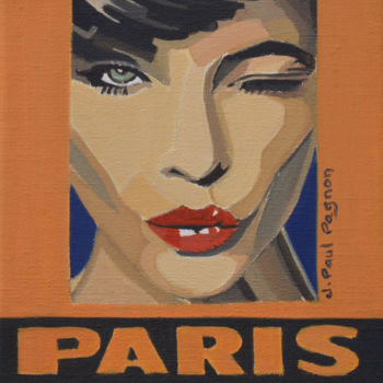 Painting titled "PARIS JE T'AIME" by Jean-Paul Pagnon, Original Artwork, Oil