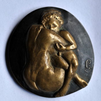 Escultura intitulada "mother-son.. bronze…" por Biro, Obras de arte originais