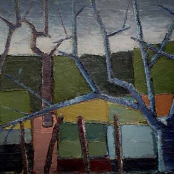 Painting titled "Arbres en hiver" by Jpfloch, Original Artwork