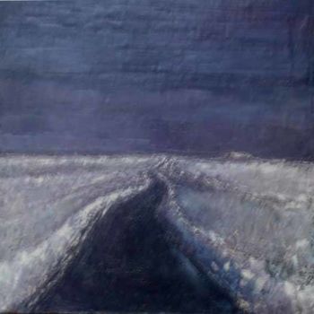 Painting titled "Route neigeuse" by Jpfloch, Original Artwork