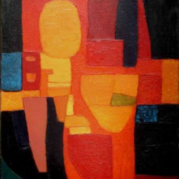 Malerei mit dem Titel "Rouge orange" von Jpfloch, Original-Kunstwerk