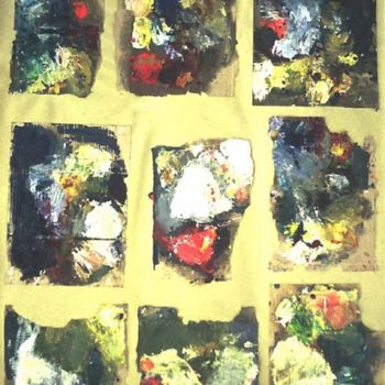Painting titled "Collage gris 100x140" by Jpfloch, Original Artwork