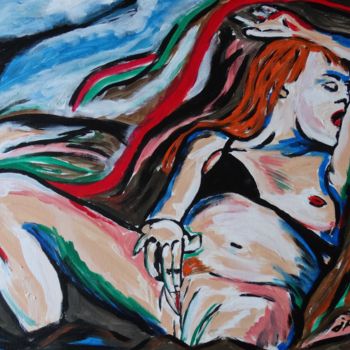 Painting titled "abandon total" by Jean Philippe Dufau, Original Artwork, Acrylic