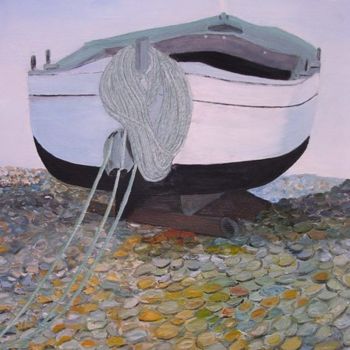 Картина под названием "Canot Breton" - Jean-Pierre Landru, Подлинное произведение искусства