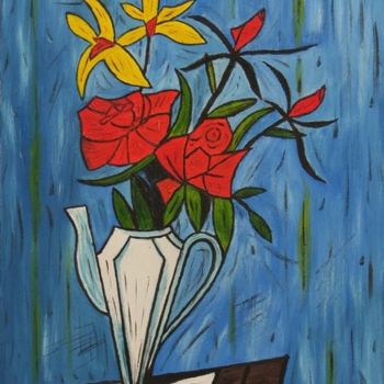 Painting titled "Bernard Buffet (cop…" by Jean-Pierre Landru, Original Artwork