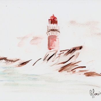 Drawing titled "Tempête" by J.P. Glemein-Martinelli, Original Artwork