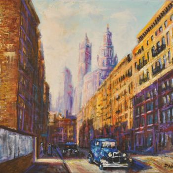 Malerei mit dem Titel ""NY ,Henry Street"" von Jean-Pierre Parée, Original-Kunstwerk, Öl