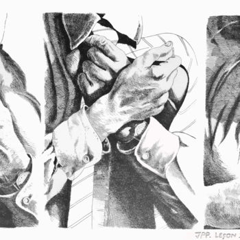 Estampas & grabados titulada "lecon-de-cravate.jp…" por Jean-Pierre Pascal, Obra de arte original