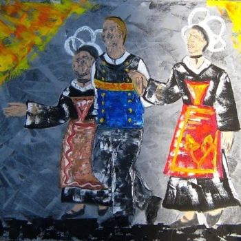 Schilderij getiteld "danse" door Jrfloc'H, Origineel Kunstwerk