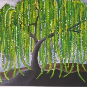 Painting titled "arbre pleureur" by Jrousseau, Original Artwork