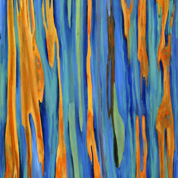 Painting titled "ABSTRACTION EUCALYP…" by Renand, Original Artwork, Oil