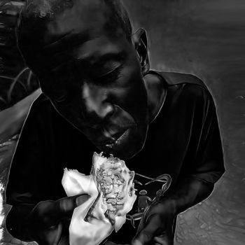 Photographie intitulée "a fome é negra" par Jose Americo Jsilvares, Œuvre d'art originale, Photographie numérique