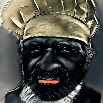 Photographie intitulée "cabeça de chef" par Jose Americo Jsilvares, Œuvre d'art originale, Photographie manipulée
