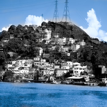 Fotografie getiteld "favela cor" door Jose Americo Jsilvares, Origineel Kunstwerk, Gemanipuleerde fotografie