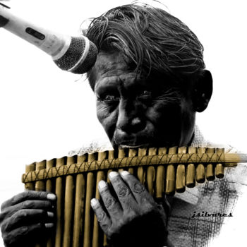 Fotografie mit dem Titel "musico colombiano" von Jose Americo Jsilvares, Original-Kunstwerk, Digitale Fotografie