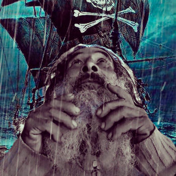 Fotografia intitulada "pirate" por Jose Americo Jsilvares, Obras de arte originais, Fotografia Manipulada