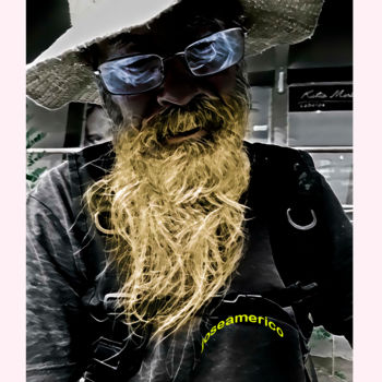 Photography titled "old hippie" by Jose Americo Jsilvares, Original Artwork, Manipulated Photography