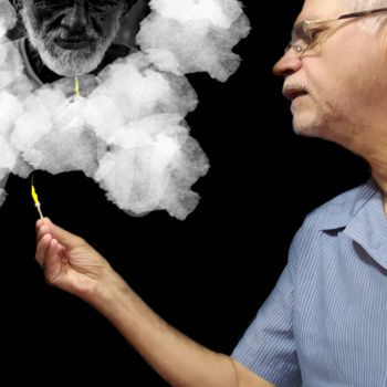 Fotografia intitulada "o gênio da fumaça" por Jose Americo Jsilvares, Obras de arte originais, Fotografia Manipulada