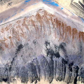 Peinture intitulée "mountain" par June Stapleton, Œuvre d'art originale, Huile