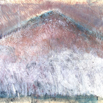 Painting titled "mountain" by June Stapleton, Original Artwork, Oil