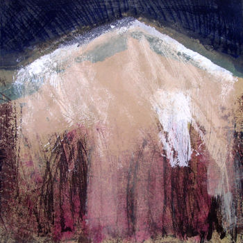 Pittura intitolato "mountain" da June Stapleton, Opera d'arte originale, Olio